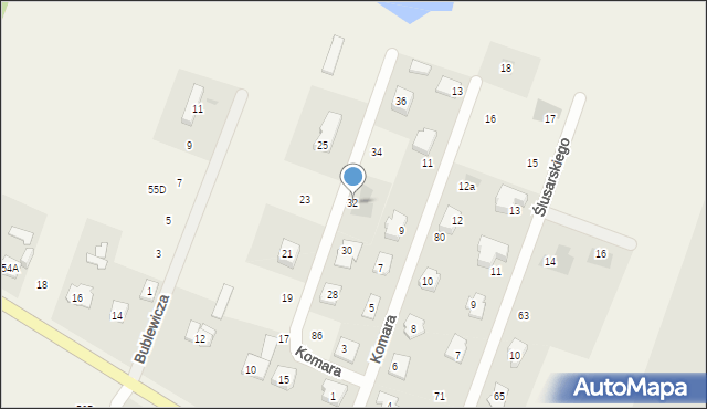 Maszewo, Komara Władysława, 32, mapa Maszewo