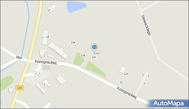 Maszewo, Konopnickiej Marii, 10d, mapa Maszewo