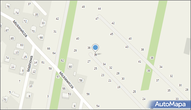 Maszewo Duże, Konopnickiej Marii, 36, mapa Maszewo Duże