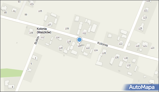 Maszków, Kolonia, 120, mapa Maszków