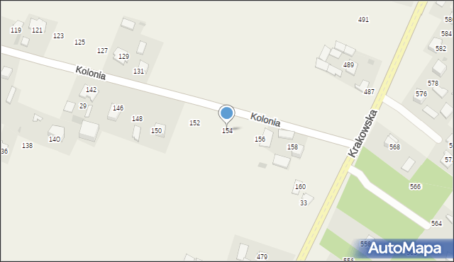 Maszków, Kolonia, 154, mapa Maszków