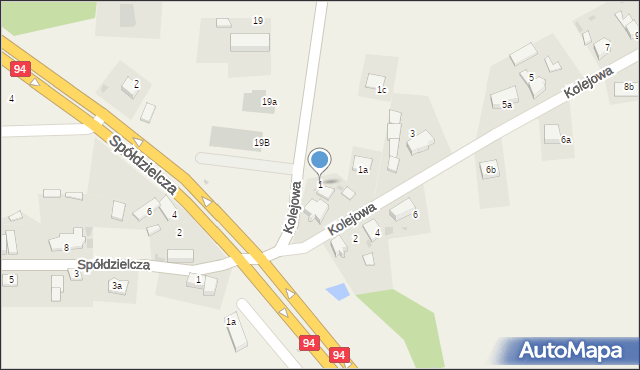 Mazurowice, Kolejowa, 1, mapa Mazurowice