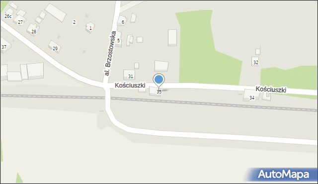 Miasteczko Krajeńskie, Kościuszki Tadeusza, gen., 35, mapa Miasteczko Krajeńskie