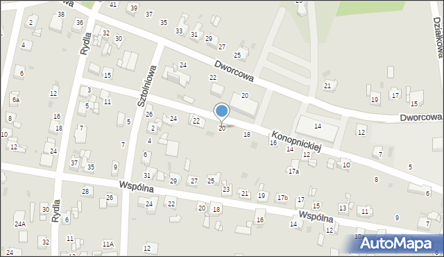 Miasteczko Śląskie, Konopnickiej Marii, 20, mapa Miasteczko Śląskie