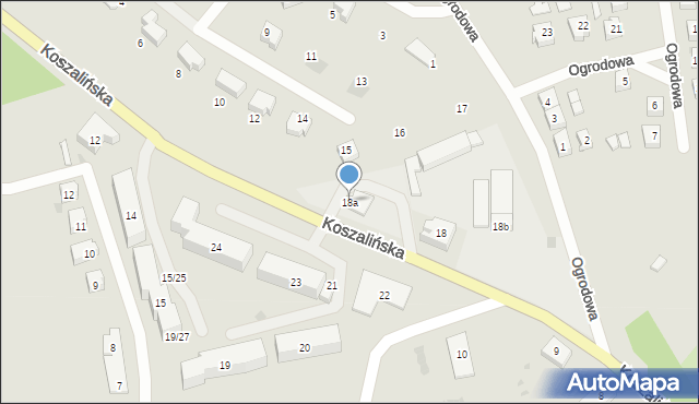 Miastko, Koszalińska, 18a, mapa Miastko