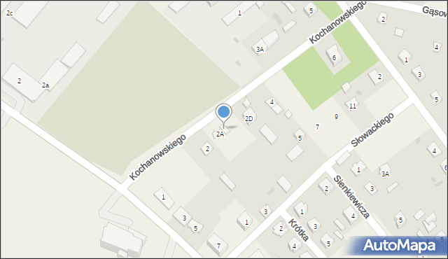 Miastków Kościelny, Kochanowskiego Jana, 2B, mapa Miastków Kościelny