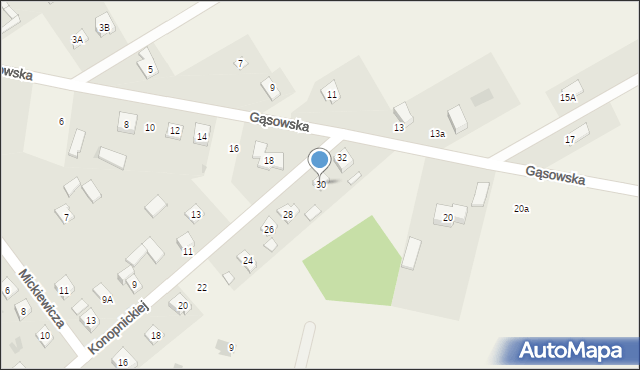 Miastków Kościelny, Konopnickiej Marii, 30, mapa Miastków Kościelny