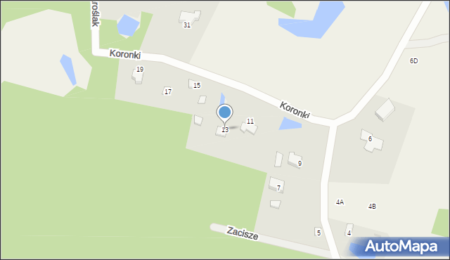 Michalin, Koronki, 13, mapa Michalin