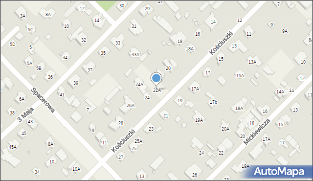 Michałowice, Kościuszki Tadeusza, gen., 22A, mapa Michałowice