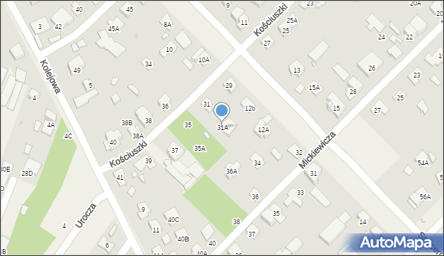 Michałowice, Kościuszki Tadeusza, gen., 33, mapa Michałowice