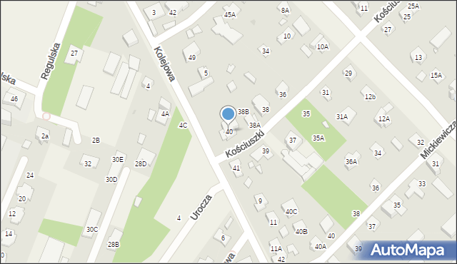 Michałowice, Kościuszki Tadeusza, gen., 40, mapa Michałowice