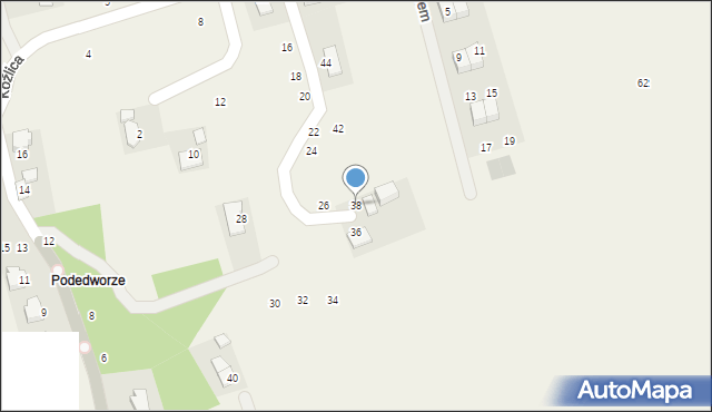 Michałowice, Koźlica, 38, mapa Michałowice