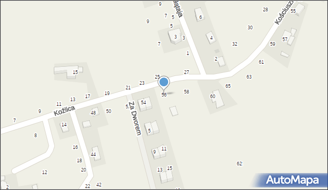 Michałowice, Koźlica, 56, mapa Michałowice