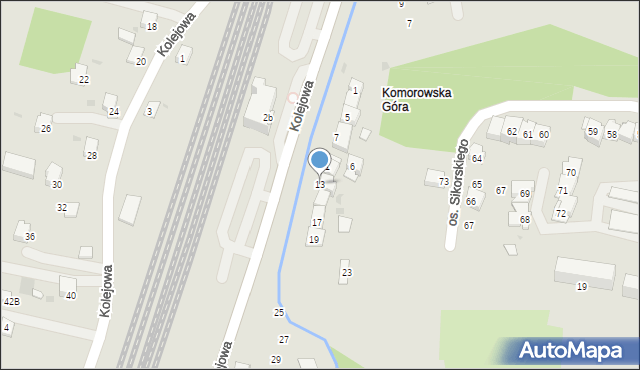 Miechów, Kolejowa, 13, mapa Miechów