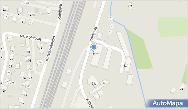 Miechów, Kolejowa, 31, mapa Miechów