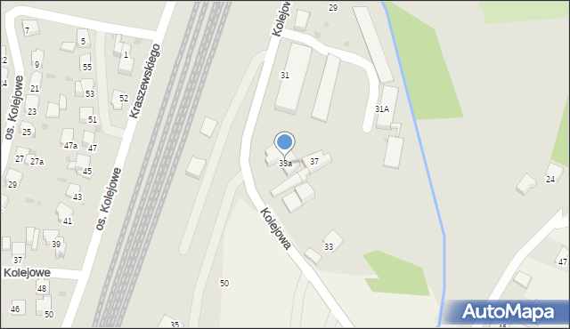 Miechów, Kolejowa, 33a, mapa Miechów