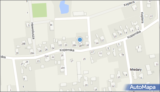 Miedary, Kopernika Mikołaja, 18, mapa Miedary