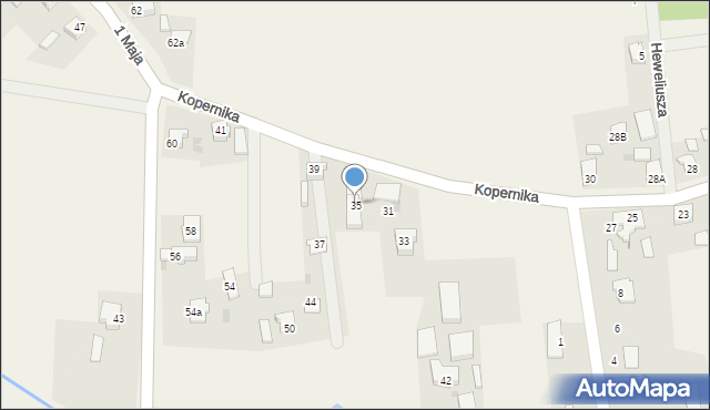 Miedary, Kopernika Mikołaja, 35, mapa Miedary