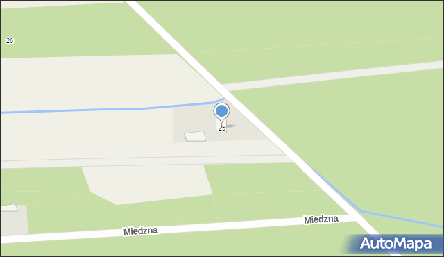 Miedzna, Kolonie, 25, mapa Miedzna