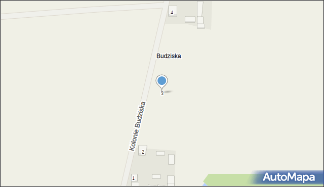Miedzna, Kolonie Budziska, 3, mapa Miedzna