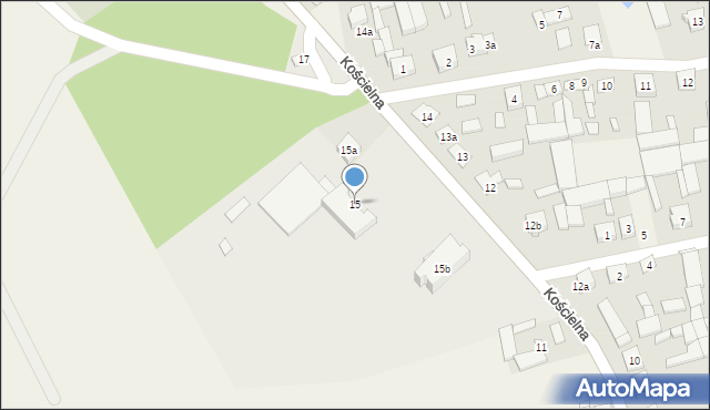 Miedzna, Kościelna, 15, mapa Miedzna