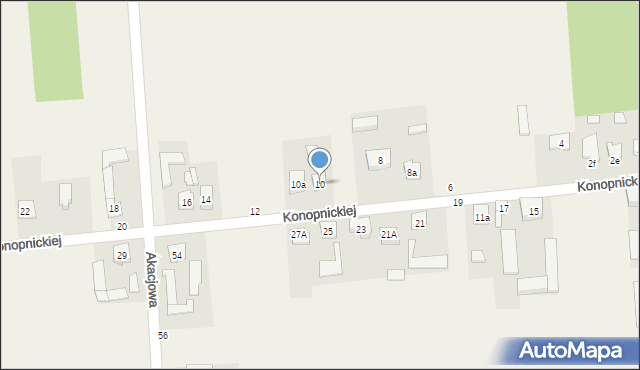 Miedźno, Konopnickiej Marii, 10, mapa Miedźno