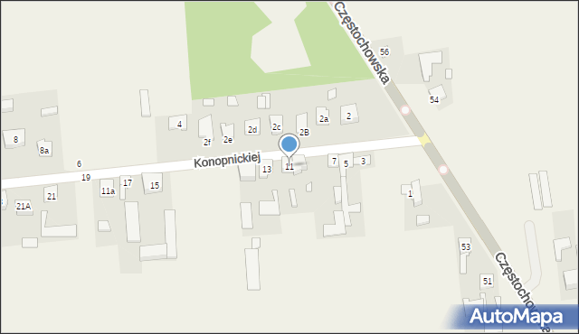 Miedźno, Konopnickiej Marii, 11, mapa Miedźno