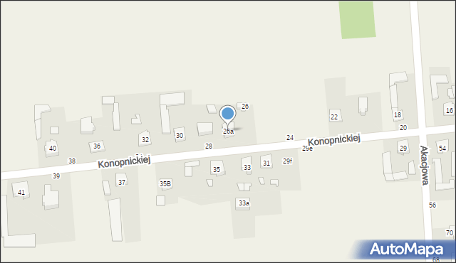 Miedźno, Konopnickiej Marii, 26a, mapa Miedźno