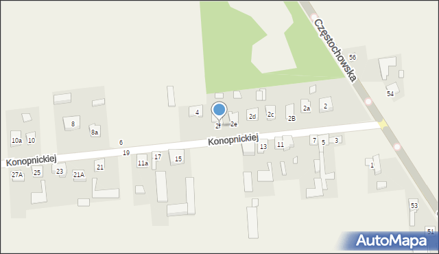 Miedźno, Konopnickiej Marii, 2f, mapa Miedźno