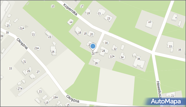 Międzyborów, Kopernika Mikołaja, 24, mapa Międzyborów