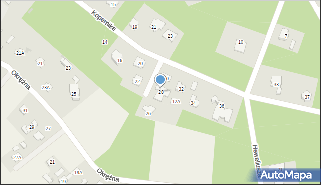 Międzyborów, Kopernika Mikołaja, 28, mapa Międzyborów