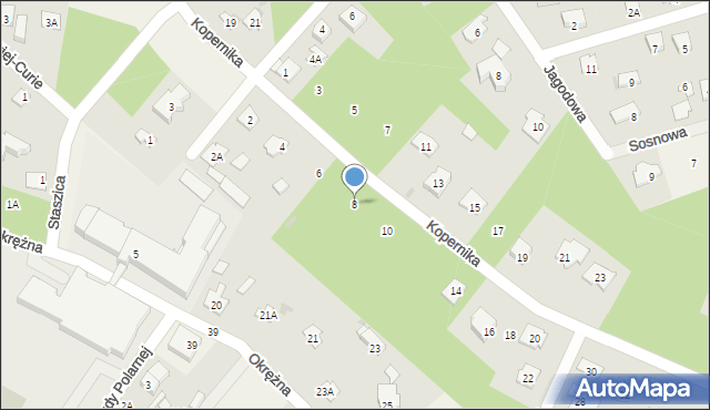 Międzyborów, Kopernika Mikołaja, 8, mapa Międzyborów