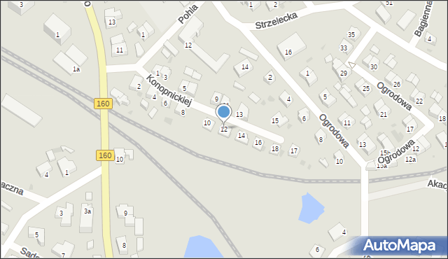 Międzychód, Konopnickiej Marii, 12, mapa Międzychód