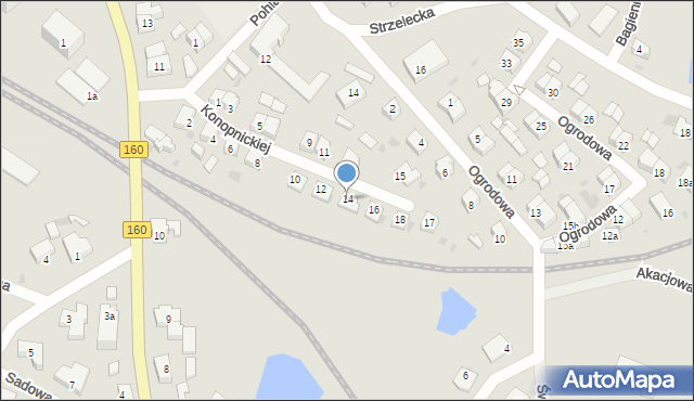 Międzychód, Konopnickiej Marii, 14, mapa Międzychód