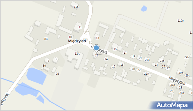 Międzyleś, Korczaka Janusza, 2, mapa Międzyleś