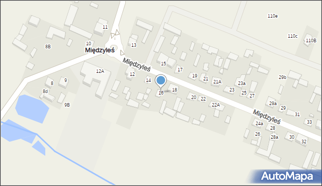 Międzyleś, Korczaka Janusza, 6, mapa Międzyleś