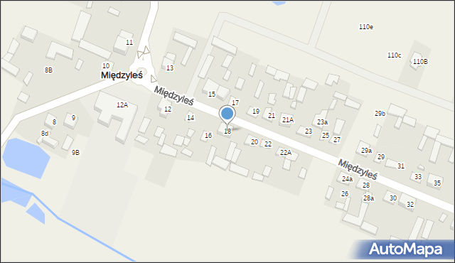 Międzyleś, Korczaka Janusza, 8, mapa Międzyleś