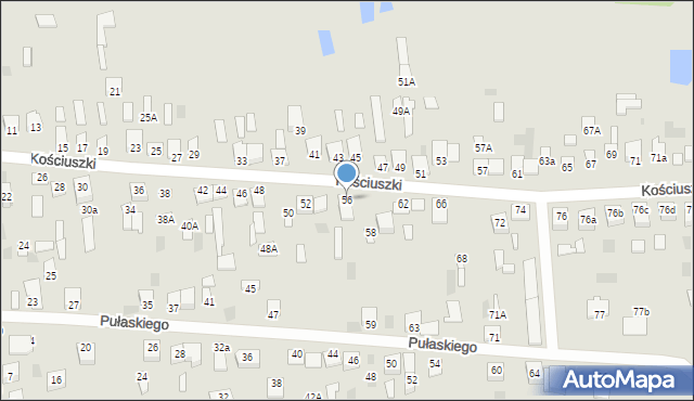 Międzyrzec Podlaski, Kościuszki Tadeusza, gen., 56, mapa Międzyrzec Podlaski