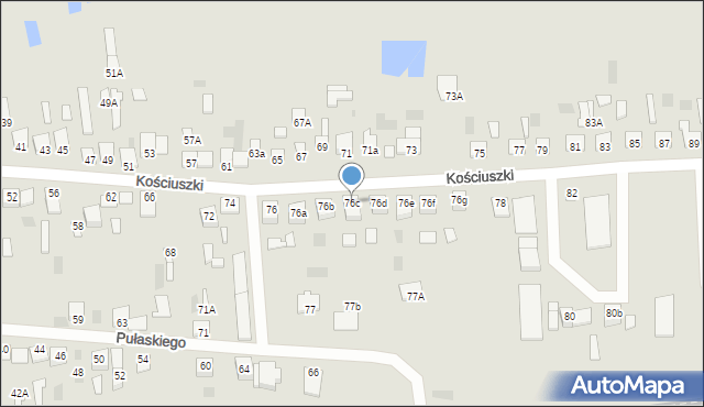 Międzyrzec Podlaski, Kościuszki Tadeusza, gen., 76c, mapa Międzyrzec Podlaski