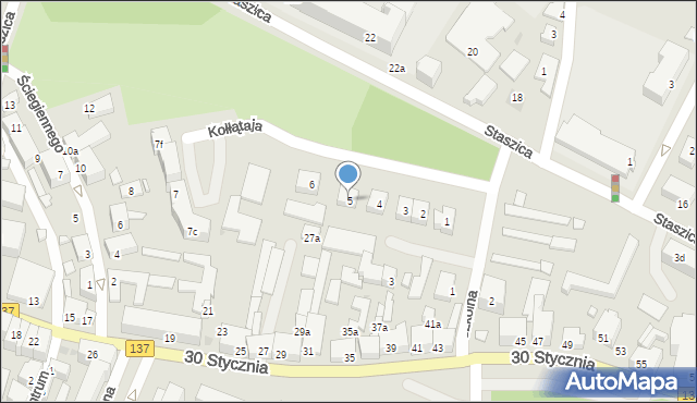 Międzyrzecz, Kołłątaja Hugo, 5, mapa Międzyrzecz