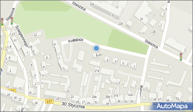 Międzyrzecz, Kołłątaja Hugo, 6, mapa Międzyrzecz