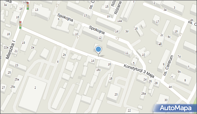 Międzyrzecz, Konstytucji 3 Maja, 16b, mapa Międzyrzecz