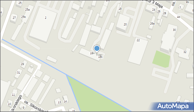 Międzyrzecz, Konstytucji 3 Maja, 18l, mapa Międzyrzecz