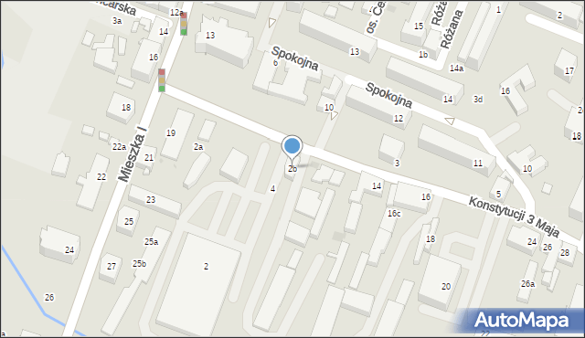 Międzyrzecz, Konstytucji 3 Maja, 2b, mapa Międzyrzecz