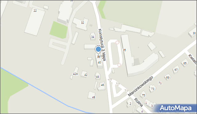 Międzyrzecz, Konstytucji 3 Maja, 38, mapa Międzyrzecz
