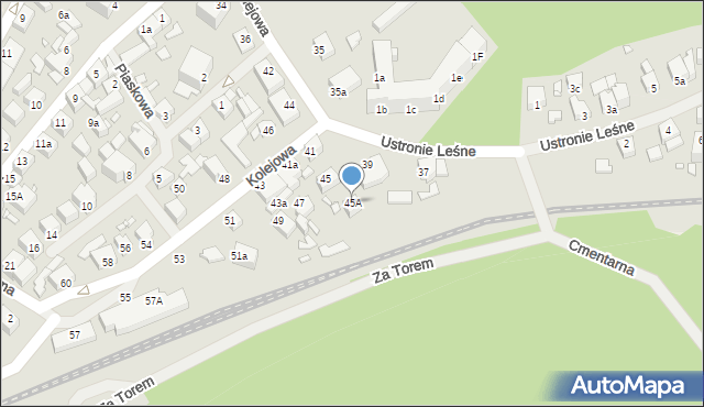 Międzyzdroje, Kolejowa, 45A, mapa Międzyzdroje