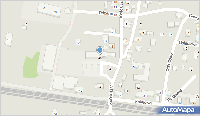 Miękinia, Kościuszki Tadeusza, gen., 4a, mapa Miękinia
