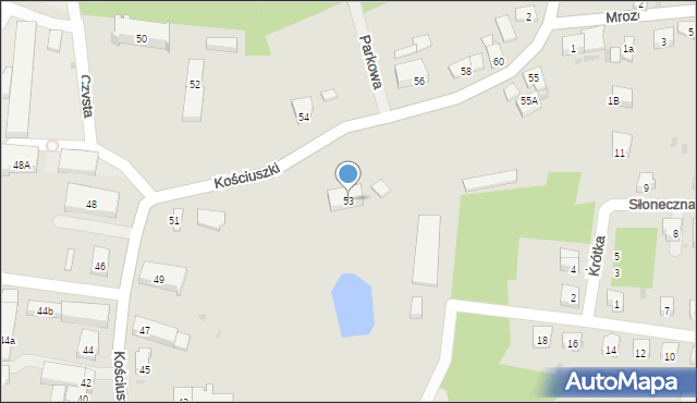 Miękinia, Kościuszki Tadeusza, gen., 53, mapa Miękinia
