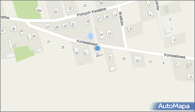 Miękoszyn, Konwaliowa, 19, mapa Miękoszyn