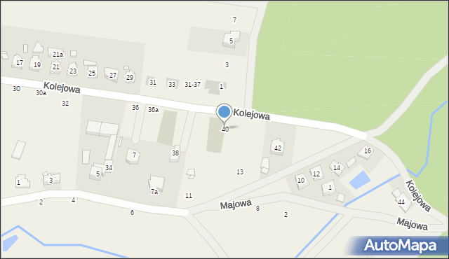 Miękowo, Kolejowa, 40, mapa Miękowo